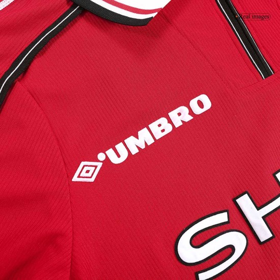 Retro Manchester United Home Long Sleeve Jersey 1998/00