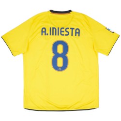 A.INIESTA #8 Retro Barcelona Away Jersey 2008/09