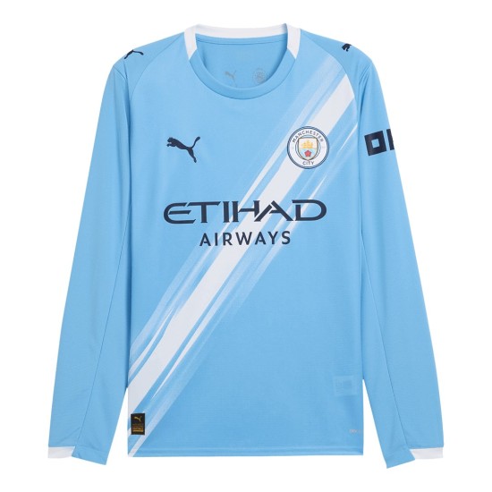 Manchester City Home Long Sleeve Jersey 2025/26